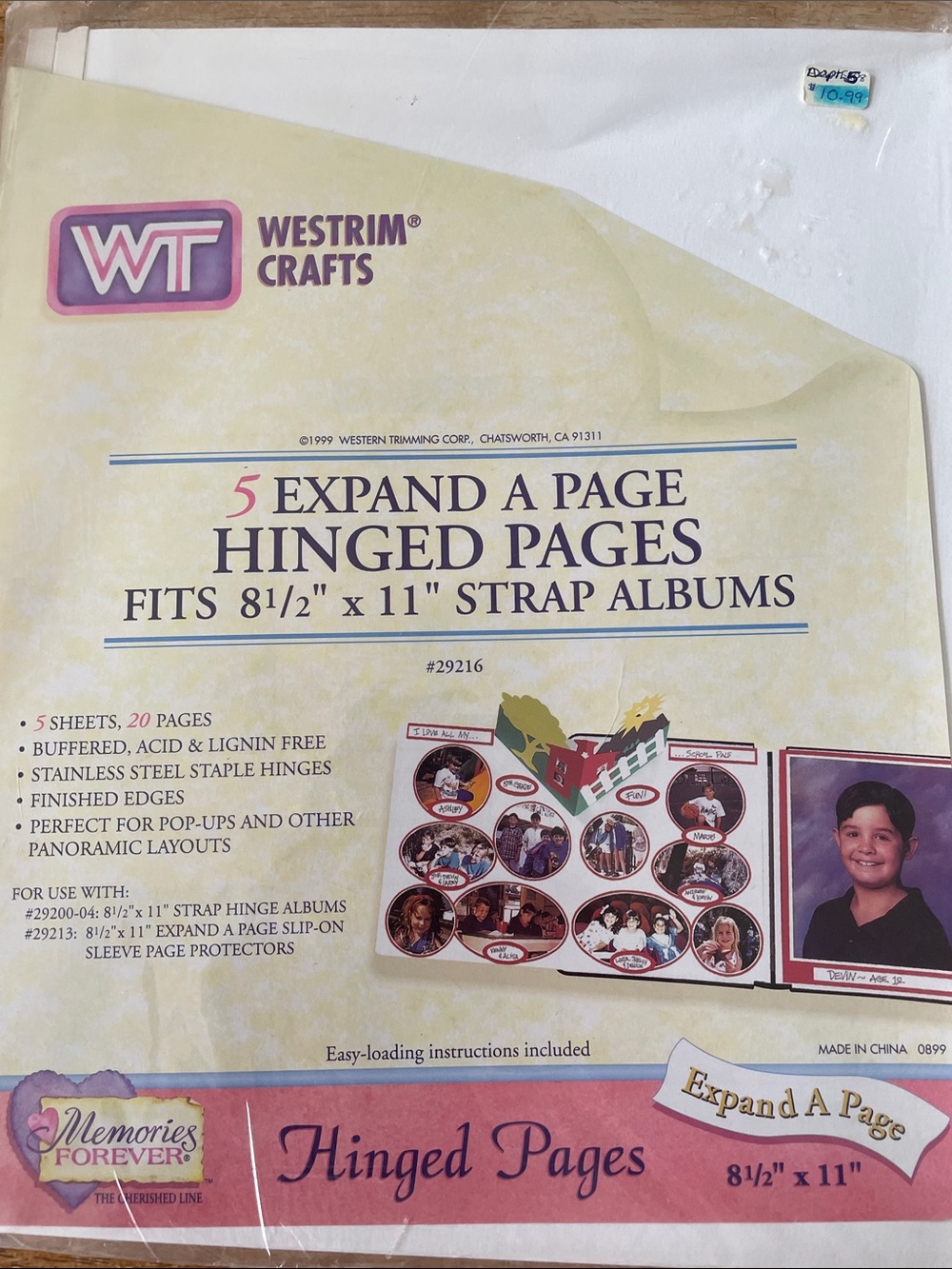 Western Crafts WT White Expand-A-Page for 8.5" x 11" Albums 
$7 ea or 2/$10